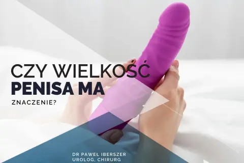 Dłoń trzyma fioletowy dildo, sugerując dyskusję na temat porównywania penisów i ich znaczenia.