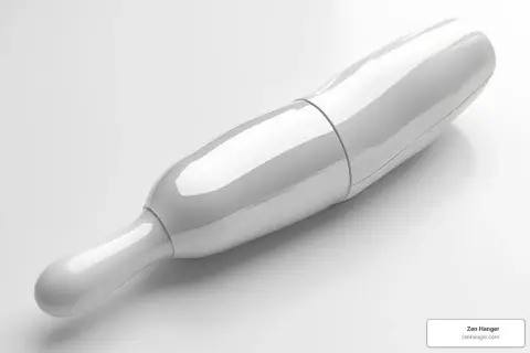 Białe, błyszczące przedłużki penisa o aerodynamicznym kształcie, przypominające kapsułkę.
